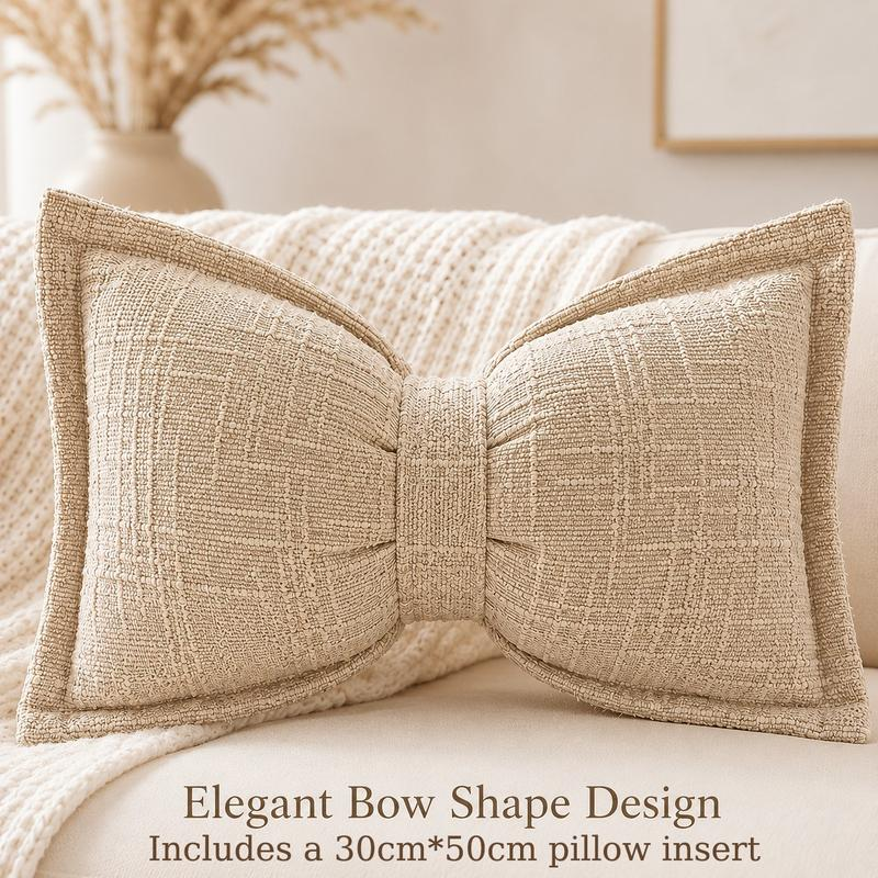 🎀 30% OFF NOW! 🛋️ Soft Chenille Bow-Shaped Throw Pillow – Ultra-soft, plush & decorative – Perfect for sofas, beds & cozy corners ✨