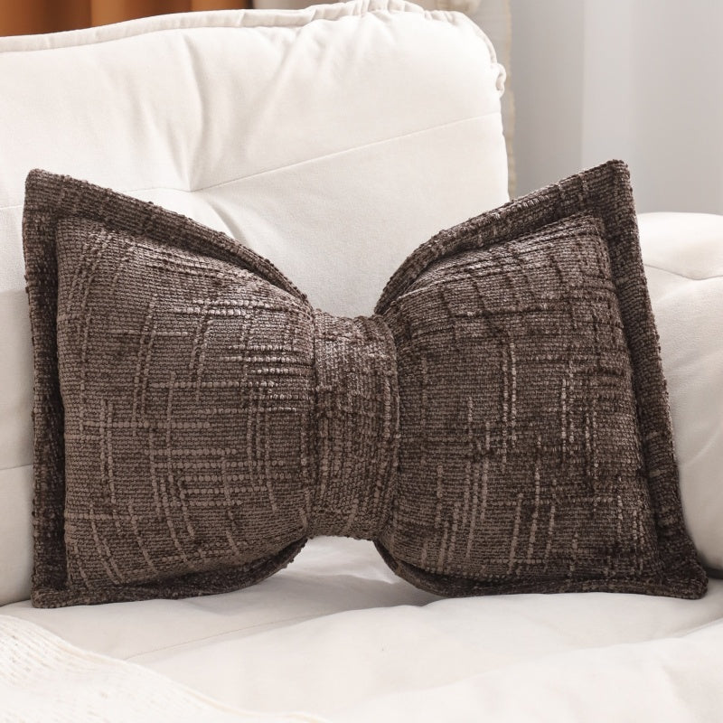 🎀 30% OFF NOW! 🛋️ Soft Chenille Bow-Shaped Throw Pillow – Ultra-soft, plush & decorative – Perfect for sofas, beds & cozy corners ✨