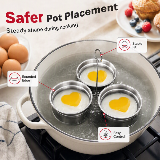 🎁2026 New Arrivals 30% OFF💥3-in-1 Stainless Steel Egg Poacher – Poach, Steam, Bake – 304 Steel, Non-Stick Release, One Pan, Endless Breakfasts ✨