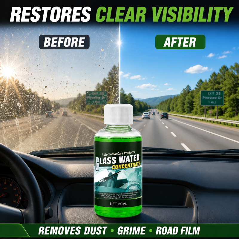 🥳2026 HOT SALE🥳💞50K+ SOLD! 💧✨ 30% OFF! Glass Concentrate – 10ml makes 1L, cuts bugs & grime, streak-free. 1 bottle = 50L. From £6.99 – lowest price online! 🚗💪