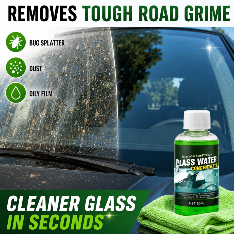 🥳2026 HOT SALE🥳💞50K+ SOLD! 💧✨ 30% OFF! Glass Concentrate – 10ml makes 1L, cuts bugs & grime, streak-free. 1 bottle = 50L. From £6.99 – lowest price online! 🚗💪