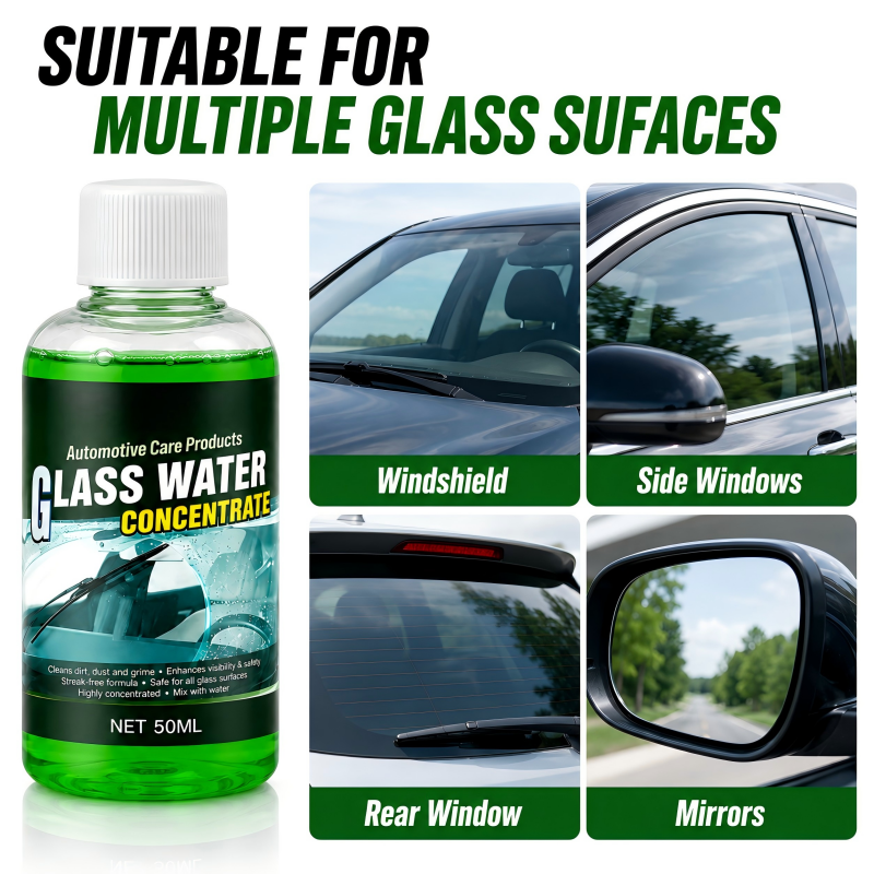 🥳2026 HOT SALE🥳💞50K+ SOLD! 💧✨ 30% OFF! Glass Concentrate – 10ml makes 1L, cuts bugs & grime, streak-free. 1 bottle = 50L. From £6.99 – lowest price online! 🚗💪
