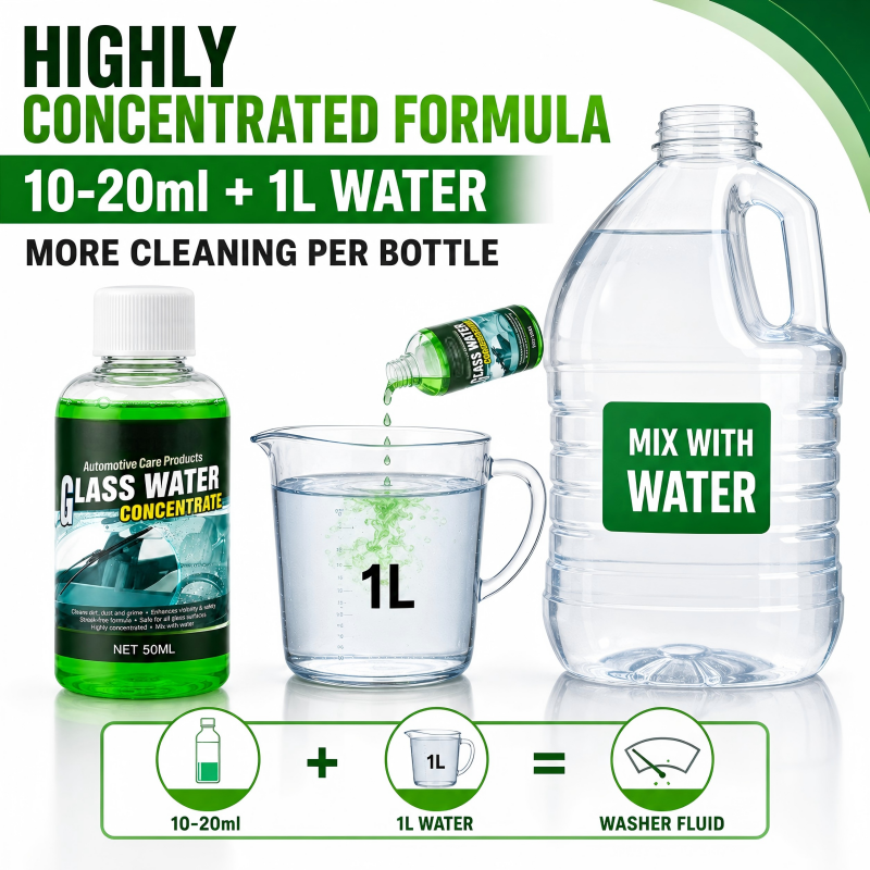 🥳2026 HOT SALE🥳💞50K+ SOLD! 💧✨ 30% OFF! Glass Concentrate – 10ml makes 1L, cuts bugs & grime, streak-free. 1 bottle = 50L. From £6.99 – lowest price online! 🚗💪