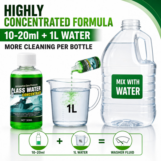 🥳2026 HOT SALE🥳💞50K+ SOLD! 💧✨ 30% OFF! Glass Concentrate – 10ml makes 1L, cuts bugs & grime, streak-free. 1 bottle = 50L. From £6.99 – lowest price online! 🚗💪