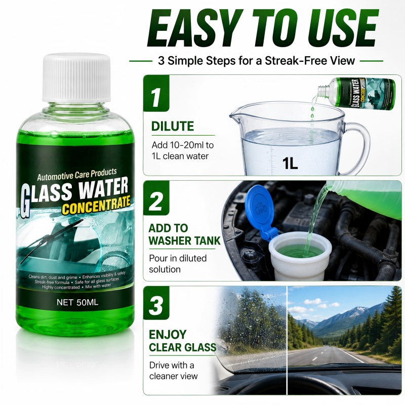 🥳2026 HOT SALE🥳💞50K+ SOLD! 💧✨ 30% OFF! Glass Concentrate – 10ml makes 1L, cuts bugs & grime, streak-free. 1 bottle = 50L. From £6.99 – lowest price online! 🚗💪