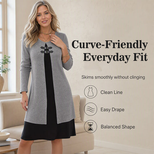 💗LAST DAY SALE 60% OFF⚡50K+ SOLD💕Women's Casual Ribbed Knit Long Sleeve Dress