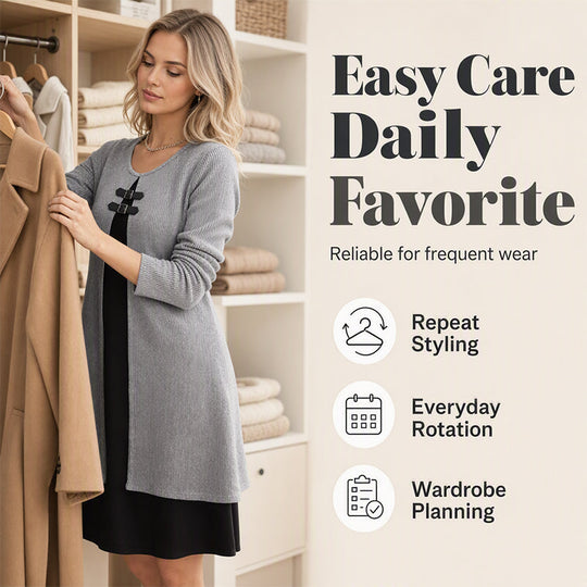 💗LAST DAY SALE 60% OFF⚡50K+ SOLD💕Women's Casual Ribbed Knit Long Sleeve Dress