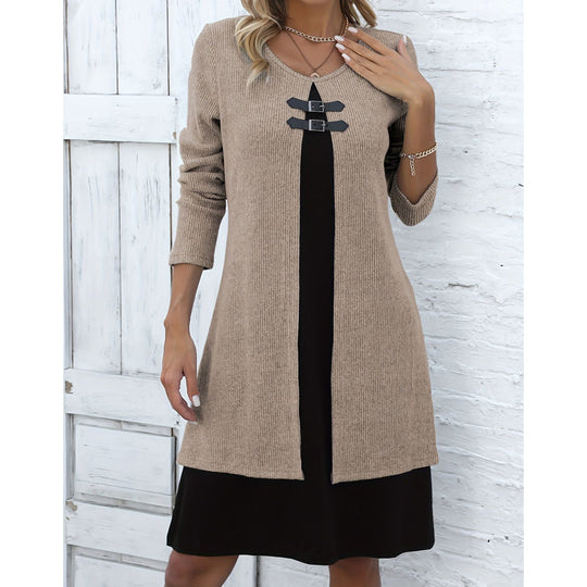 💗LAST DAY SALE 60% OFF⚡50K+ SOLD💕Women's Casual Ribbed Knit Long Sleeve Dress