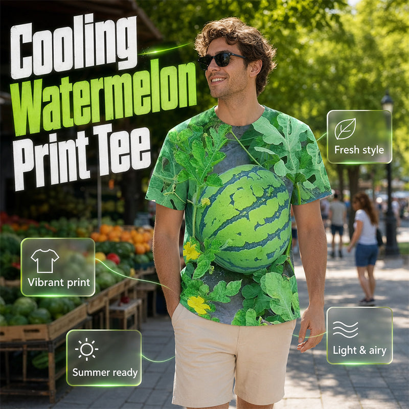 🍉 Funny Watermelon Print T-Shirt