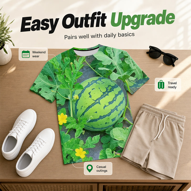 🍉 Funny Watermelon Print T-Shirt