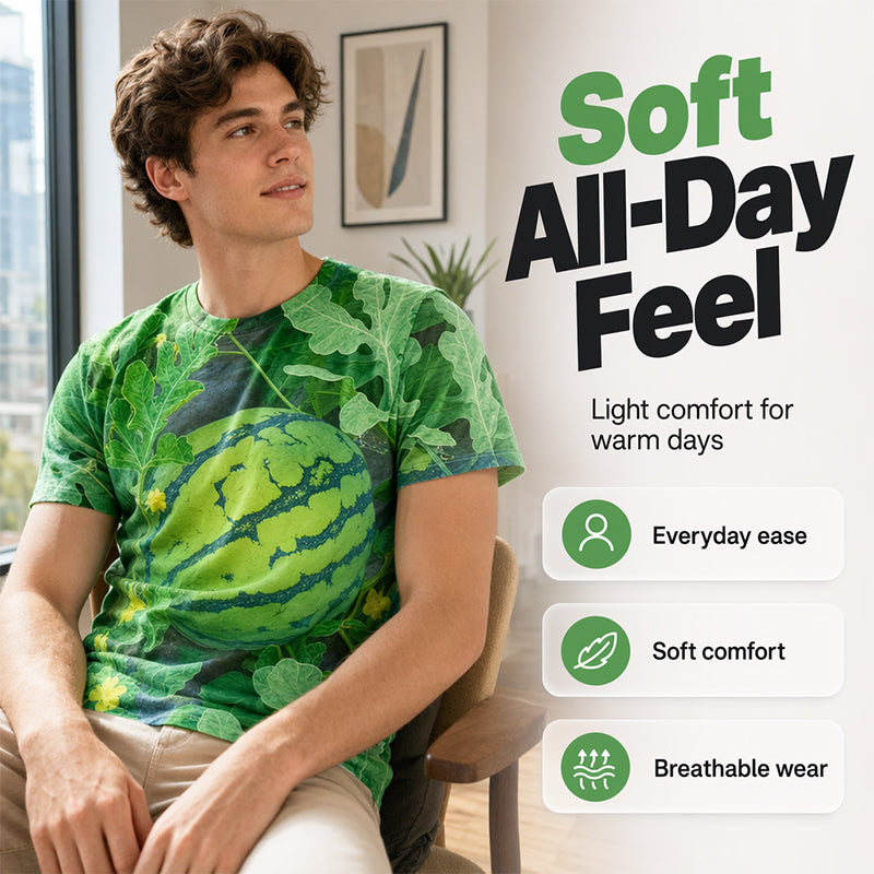 🍉 Funny Watermelon Print T-Shirt