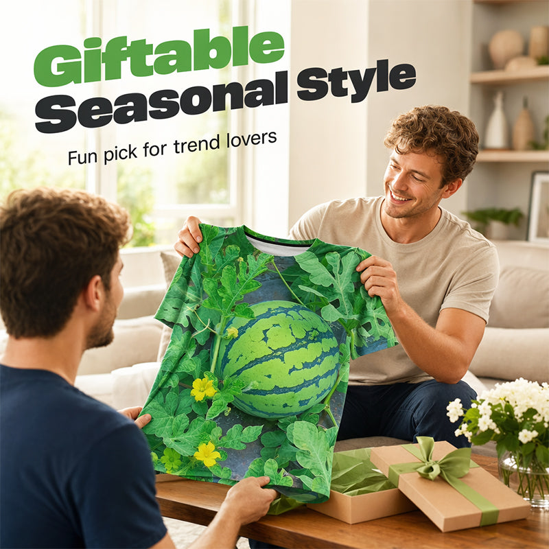 🍉 Funny Watermelon Print T-Shirt