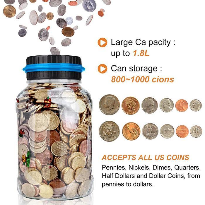 💰✨30% OFF! 🏦🪙 Digital Money Box with Auto Coin Counting – Tracks Savings, Sets Targets & Makes Saving Fun for Kids & Adults. Over 9,584 Smart Savers!✨