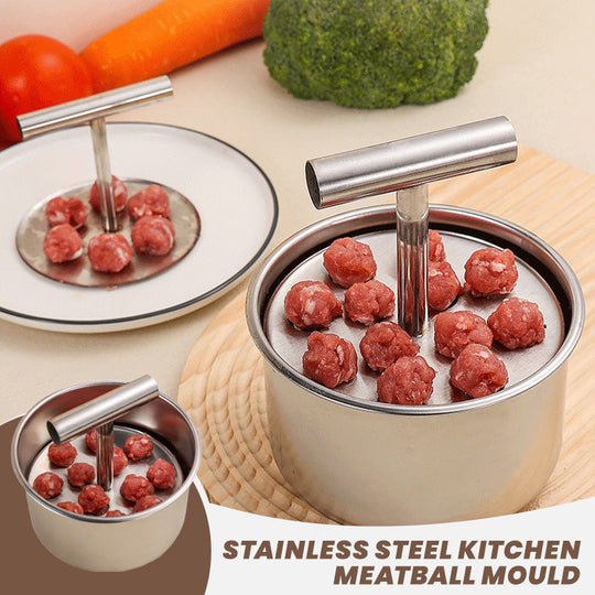 🥳2026 HOT SALE🥳💞50K+ SOLD! 🍲✨ 30% OFF! Stainless Steel Meatball Mould – 304 stainless steel, rust-resistant & long-lasting. 6 or 12 holes – perfectly uniform meatballs every time! 🥩💪