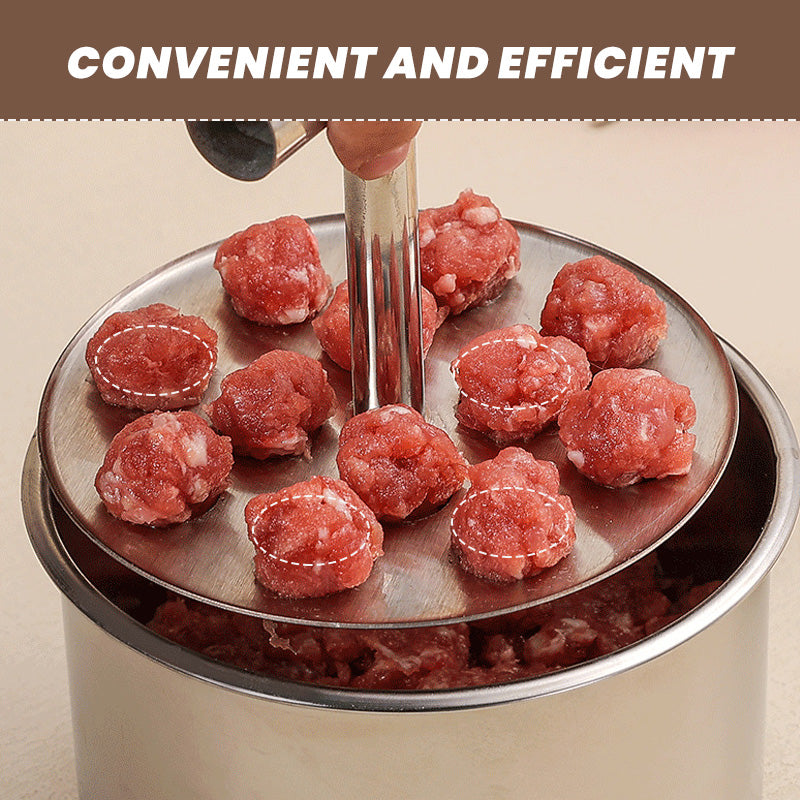 🥳2026 HOT SALE🥳💞50K+ SOLD! 🍲✨ 30% OFF! Stainless Steel Meatball Mould – 304 stainless steel, rust-resistant & long-lasting. 6 or 12 holes – perfectly uniform meatballs every time! 🥩💪