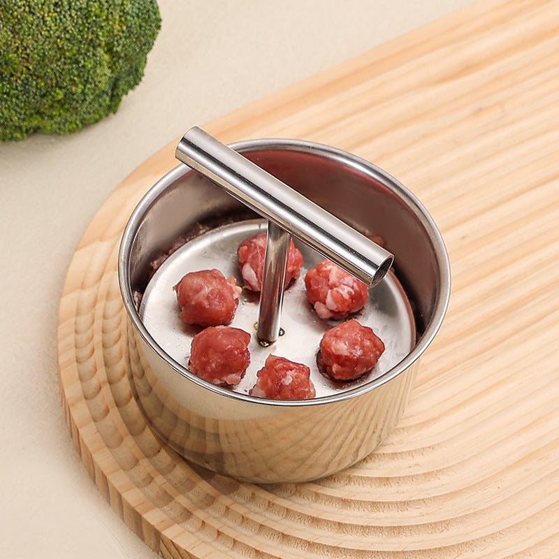 🥳2026 HOT SALE🥳💞50K+ SOLD! 🍲✨ 30% OFF! Stainless Steel Meatball Mould – 304 stainless steel, rust-resistant & long-lasting. 6 or 12 holes – perfectly uniform meatballs every time! 🥩💪