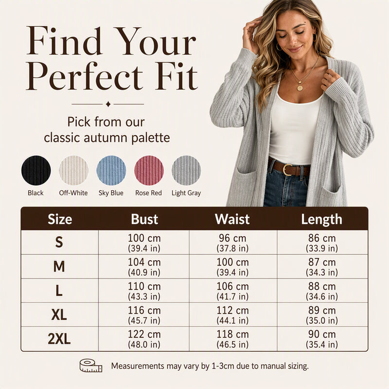 🍂Hot Sale-50% OFF💙The Everyday Ribbed Cardigan🧶Lightweight, Flattering & Made for British Autumn