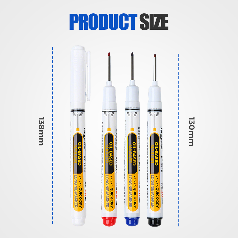 🖊️30% OFF NOW! Precision Tip Quick‑Dry Oil‑Based Marker Pen, 10 Pcs 5 Colors Long Nib Markers, Waterproof Oil Markers for Wood, Metal, Plastic, Industrial Marking & DIY Craft