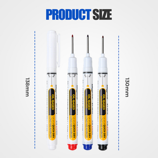🖊️30% OFF NOW! Precision Tip Quick‑Dry Oil‑Based Marker Pen, 10 Pcs 5 Colors Long Nib Markers, Waterproof Oil Markers for Wood, Metal, Plastic, Industrial Marking & DIY Craft