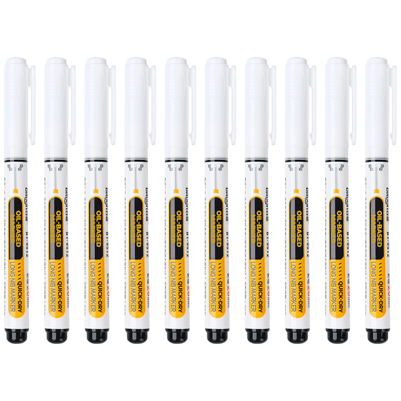 🖊️30% OFF NOW! Precision Tip Quick‑Dry Oil‑Based Marker Pen, 10 Pcs 5 Colors Long Nib Markers, Waterproof Oil Markers for Wood, Metal, Plastic, Industrial Marking & DIY Craft