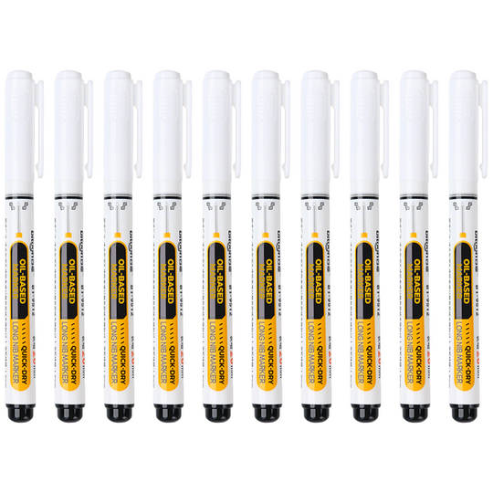 🖊️30% OFF NOW! Precision Tip Quick‑Dry Oil‑Based Marker Pen, 10 Pcs 5 Colors Long Nib Markers, Waterproof Oil Markers for Wood, Metal, Plastic, Industrial Marking & DIY Craft