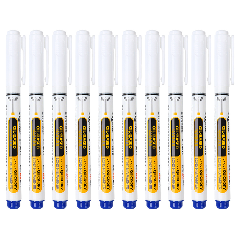 🖊️30% OFF NOW! Precision Tip Quick‑Dry Oil‑Based Marker Pen, 10 Pcs 5 Colors Long Nib Markers, Waterproof Oil Markers for Wood, Metal, Plastic, Industrial Marking & DIY Craft