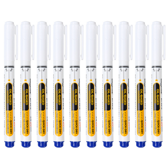 🖊️30% OFF NOW! Precision Tip Quick‑Dry Oil‑Based Marker Pen, 10 Pcs 5 Colors Long Nib Markers, Waterproof Oil Markers for Wood, Metal, Plastic, Industrial Marking & DIY Craft