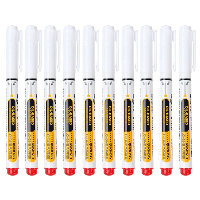 🖊️30% OFF NOW! Precision Tip Quick‑Dry Oil‑Based Marker Pen, 10 Pcs 5 Colors Long Nib Markers, Waterproof Oil Markers for Wood, Metal, Plastic, Industrial Marking & DIY Craft
