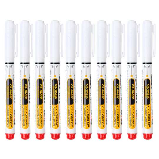 🖊️30% OFF NOW! Precision Tip Quick‑Dry Oil‑Based Marker Pen, 10 Pcs 5 Colors Long Nib Markers, Waterproof Oil Markers for Wood, Metal, Plastic, Industrial Marking & DIY Craft