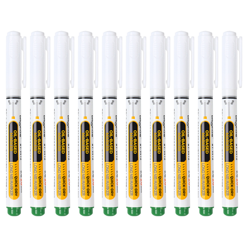 🖊️30% OFF NOW! Precision Tip Quick‑Dry Oil‑Based Marker Pen, 10 Pcs 5 Colors Long Nib Markers, Waterproof Oil Markers for Wood, Metal, Plastic, Industrial Marking & DIY Craft
