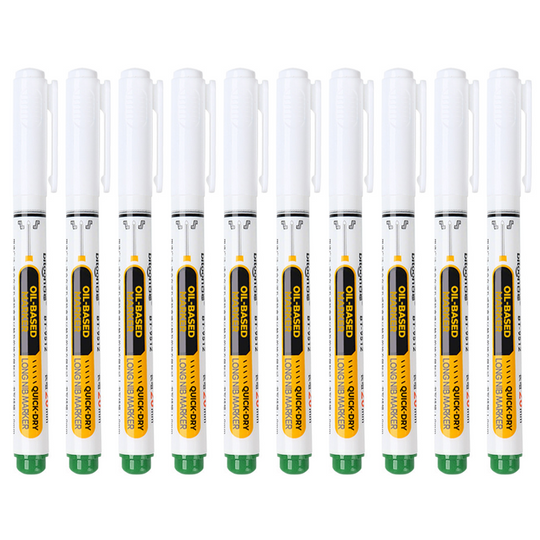 🖊️30% OFF NOW! Precision Tip Quick‑Dry Oil‑Based Marker Pen, 10 Pcs 5 Colors Long Nib Markers, Waterproof Oil Markers for Wood, Metal, Plastic, Industrial Marking & DIY Craft