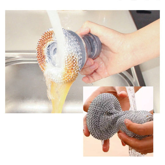 🥳HOT SALE🥳💞10K+ SOLD! Scrub Grease Instantly! No-Scratch Built-In Soap Dish Brush