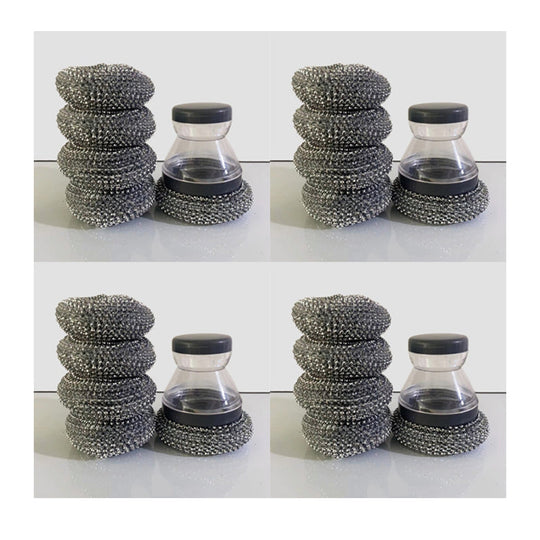 🥳HOT SALE🥳💞10K+ SOLD! Scrub Grease Instantly! No-Scratch Built-In Soap Dish Brush