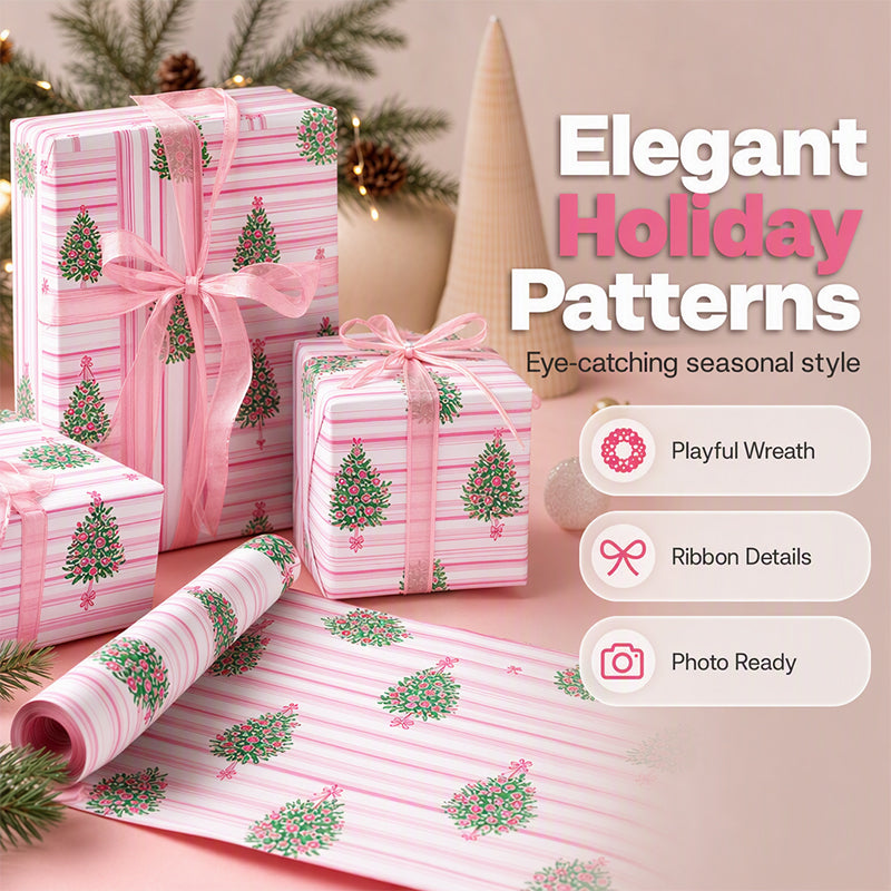 🎄 LIMITED TIME 50% OFF! 🎁 Christmas Wrapping Paper for Holiday Gifts – Festive Prints, Smooth Foldability & Elegant Holiday Patterns ✨
