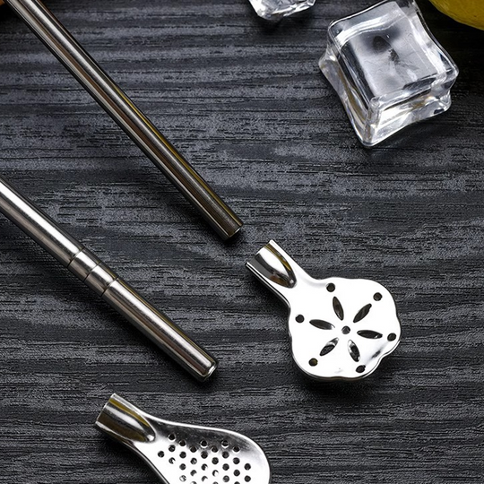 📢📢50% OFF !! ⏰304 Stainless Steel 2-in-1 Straw Spoon