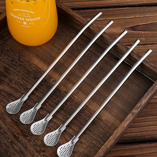 📢📢50% OFF !! ⏰304 Stainless Steel 2-in-1 Straw Spoon
