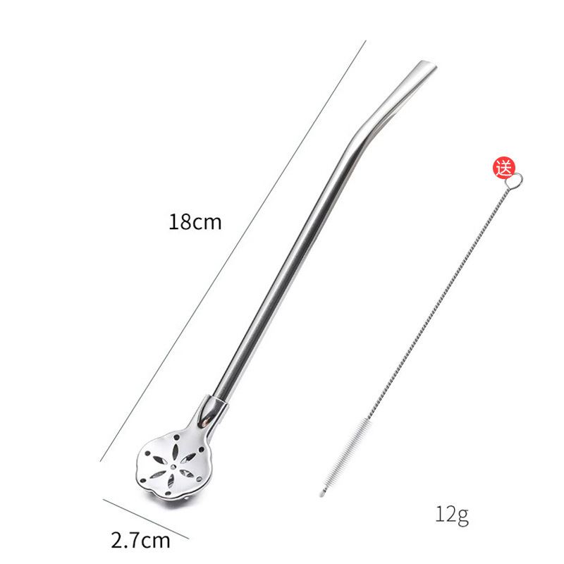 📢📢50% OFF !! ⏰304 Stainless Steel 2-in-1 Straw Spoon