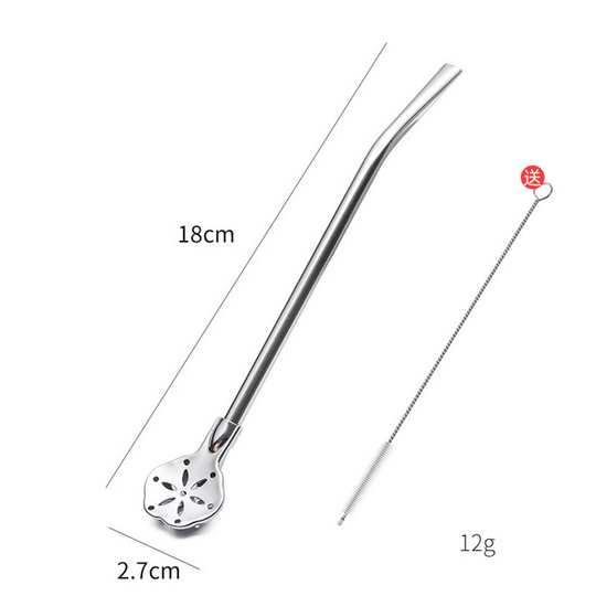 📢📢50% OFF !! ⏰304 Stainless Steel 2-in-1 Straw Spoon