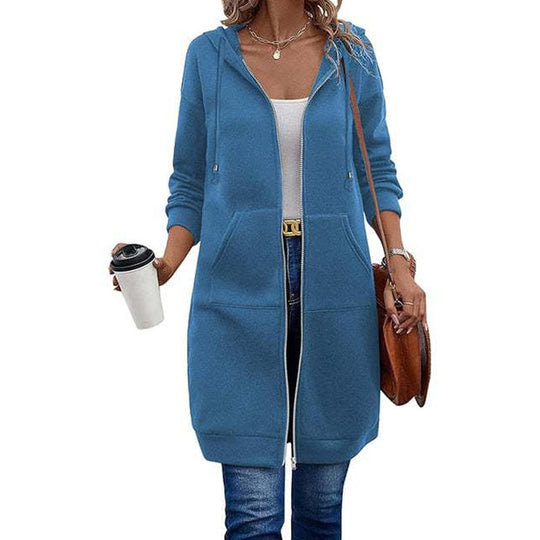 ⌛Limited-Time Offer🛍️Women’s Long Zip-Up Hooded Cardigan