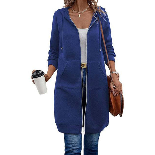 ⌛Limited-Time Offer🛍️Women’s Long Zip-Up Hooded Cardigan