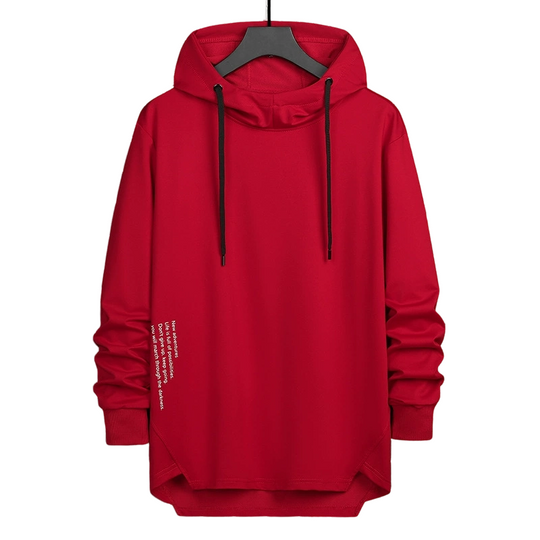 ☁️ All-Day Comfort | Men's Relaxed-Fit High-Neck Hooded Sweatshirt