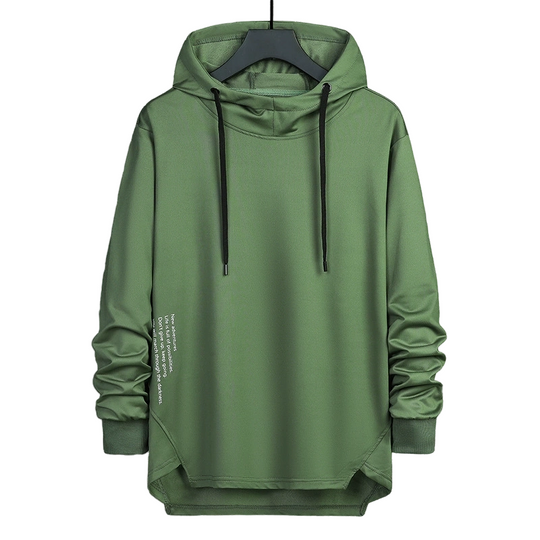 ☁️ All-Day Comfort | Men's Relaxed-Fit High-Neck Hooded Sweatshirt