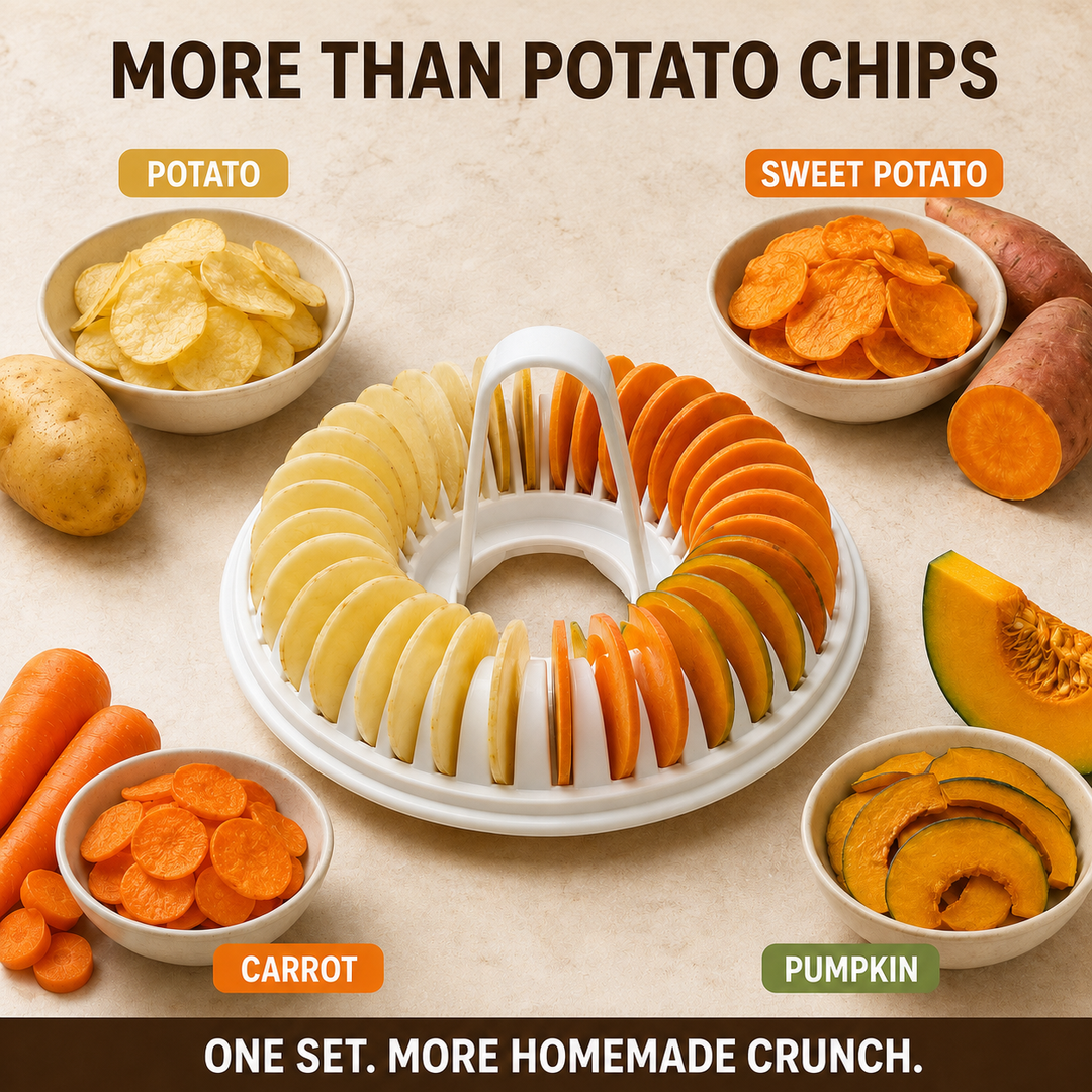 DIY Microwave Potato Chip Maker with Slicer Bowl Set