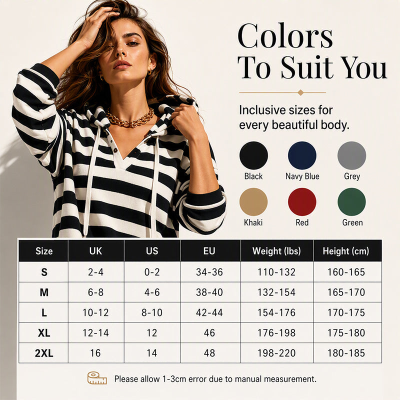 Hot Sale 50% OFF💖Women's Casual Striped Hoodie Dress