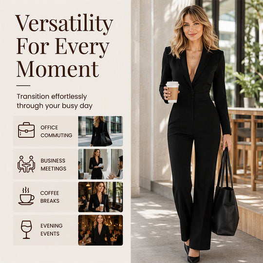🌸 50% OFF NOW!Women's Elegant Blazer Jumpsuit