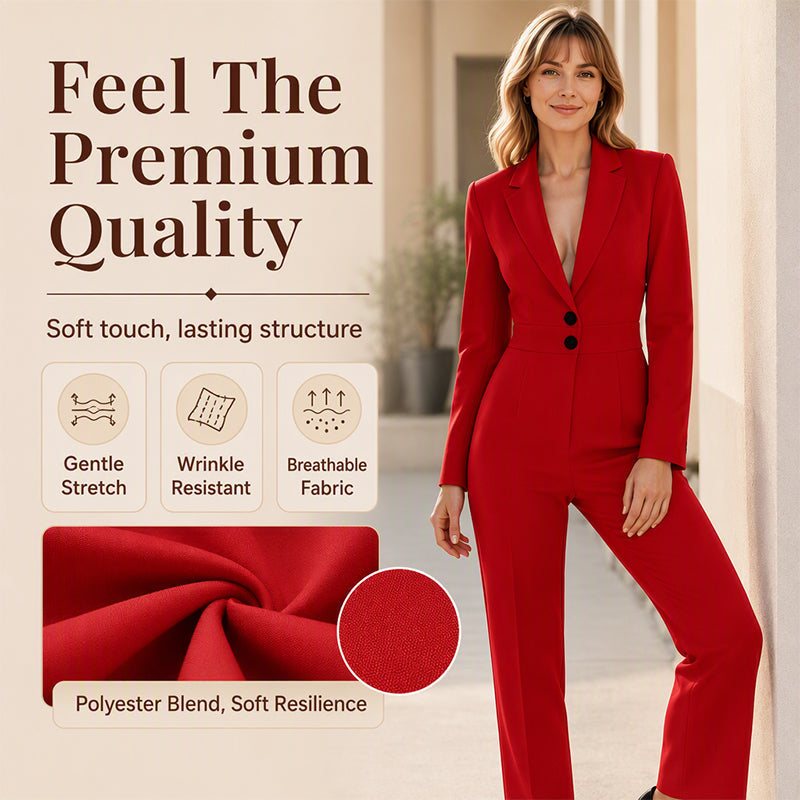 🌸 50% OFF NOW!Women's Elegant Blazer Jumpsuit