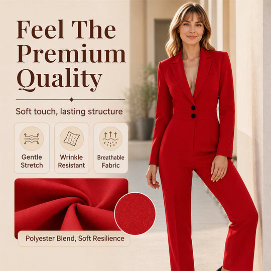 🌸 50% OFF NOW!Women's Elegant Blazer Jumpsuit