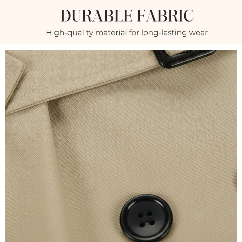 Women's Casual Double-Breasted Trench Coat