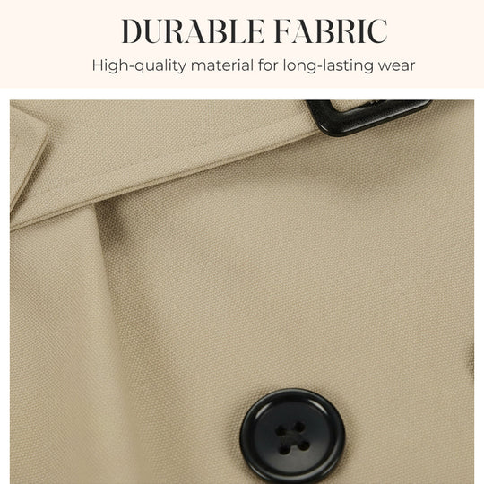 Women's Casual Double-Breasted Trench Coat