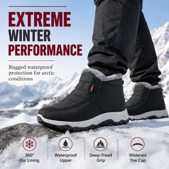 Men's Winter Warm Slip-On Snow Boots
